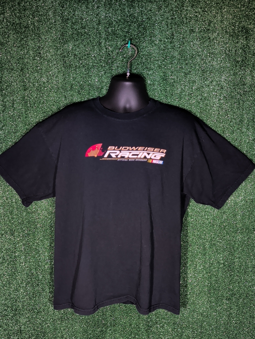 Budweiser Black Short Sleeve Racing Logo T-shirt Size XL